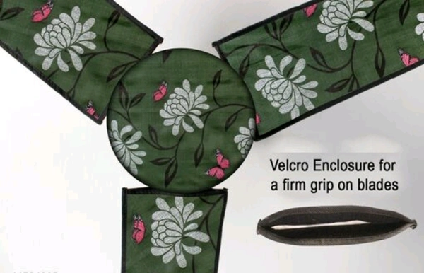 STYLISTA Waterproof & Dustproof Three Blade Ceiling Fan Cover with Velcro Enclosure Set of 1 Fan Cover -  Free Size,   Green,  PVC, pack of1